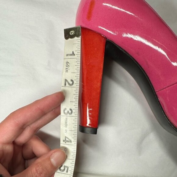 Stuart Weitzman Pink ; Red Patent Leather Pumps Size 6 - Picture 11 of 15